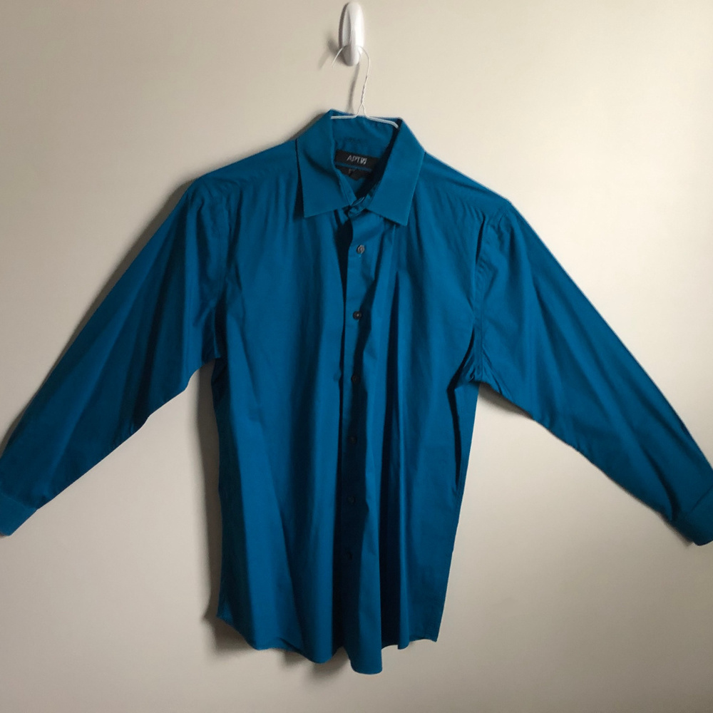 Blue Apt. 9 Stretch Slim Button Down Dress Shirt
